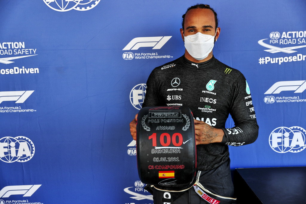Lewis Hamilton Pirelli Pole Position Award Barcelona