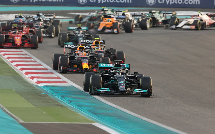 Hamilton Verstappen start Aub Dhabi