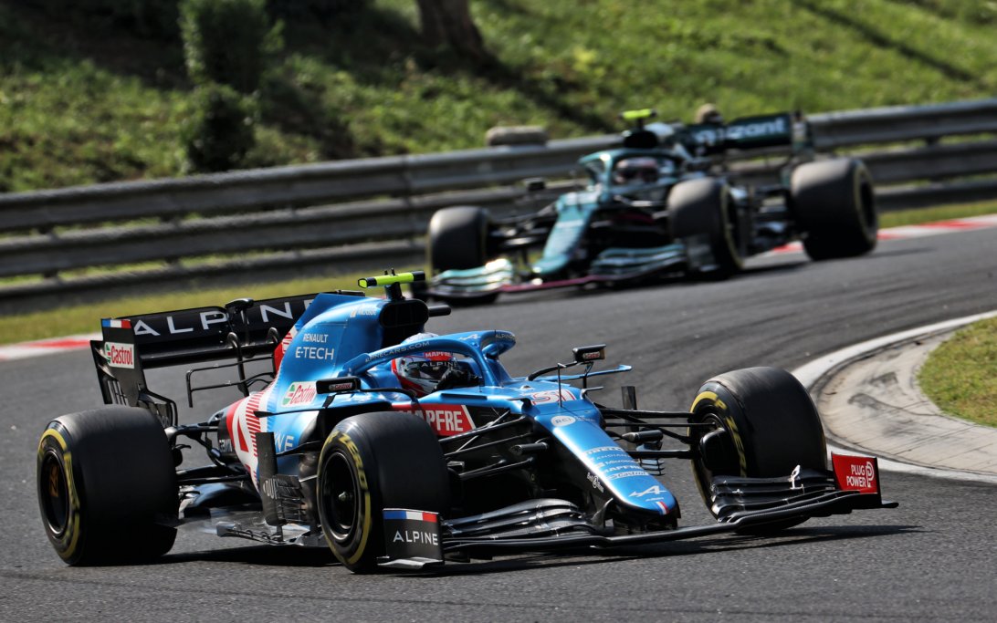 Ocon Vettel Alpine Hungary 2021