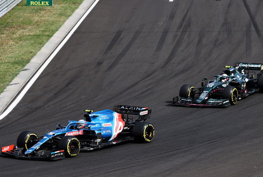 Ocon Vettel Hungary 2021