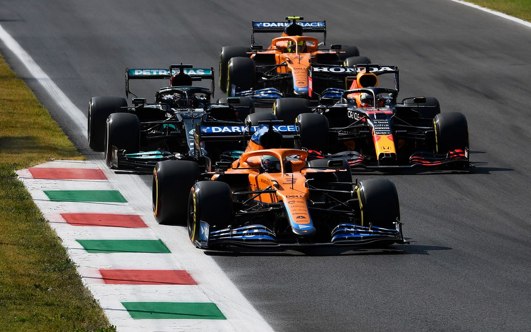 Verstappen Ricciardo Hamilton Norris Start 2021 Monza