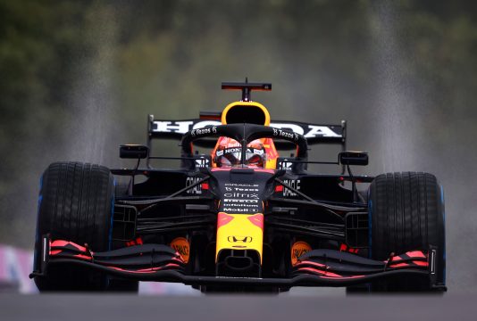 Verstappen full wets Belgium Rain