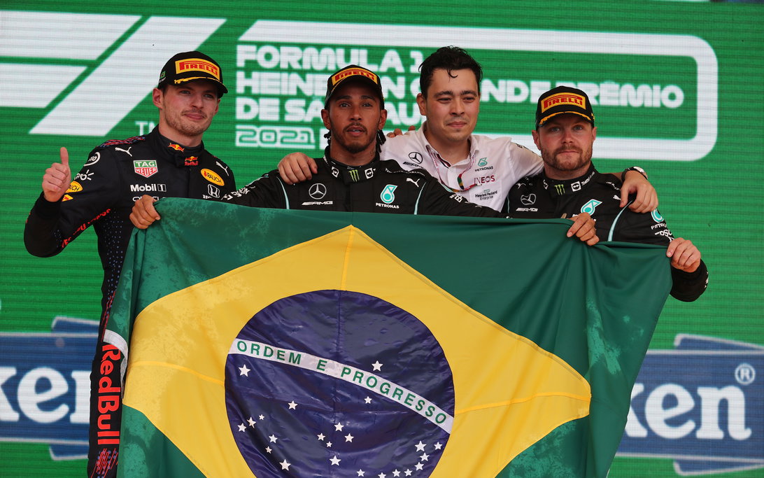 Verstappen Hamilton Bottas Brazil 2021