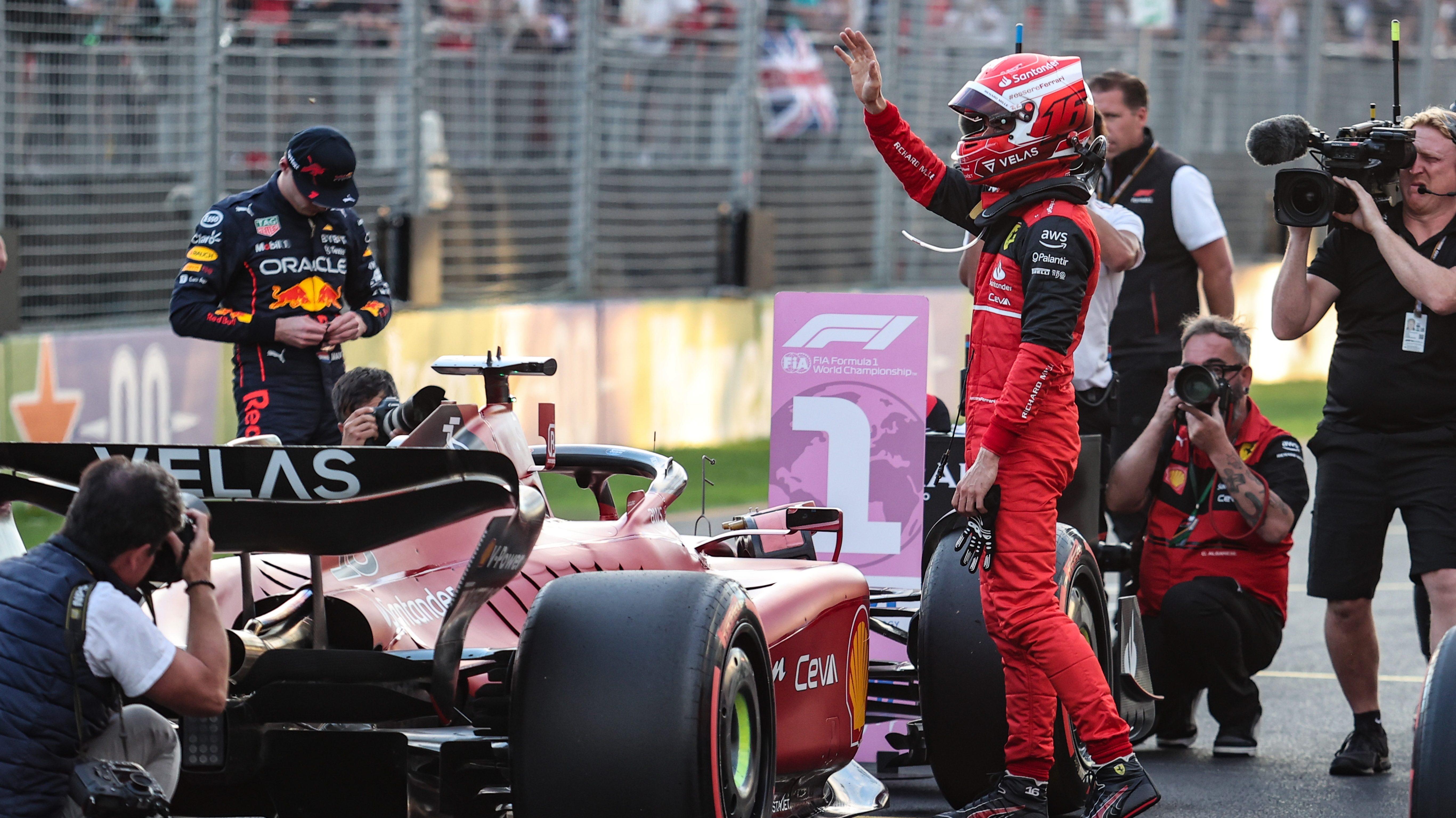 Leclerc Verstappen Australia