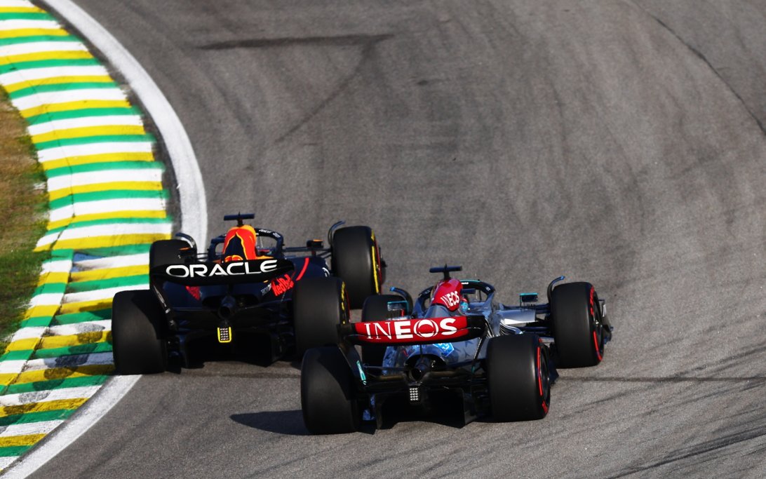 Verstappen Russell Brazil