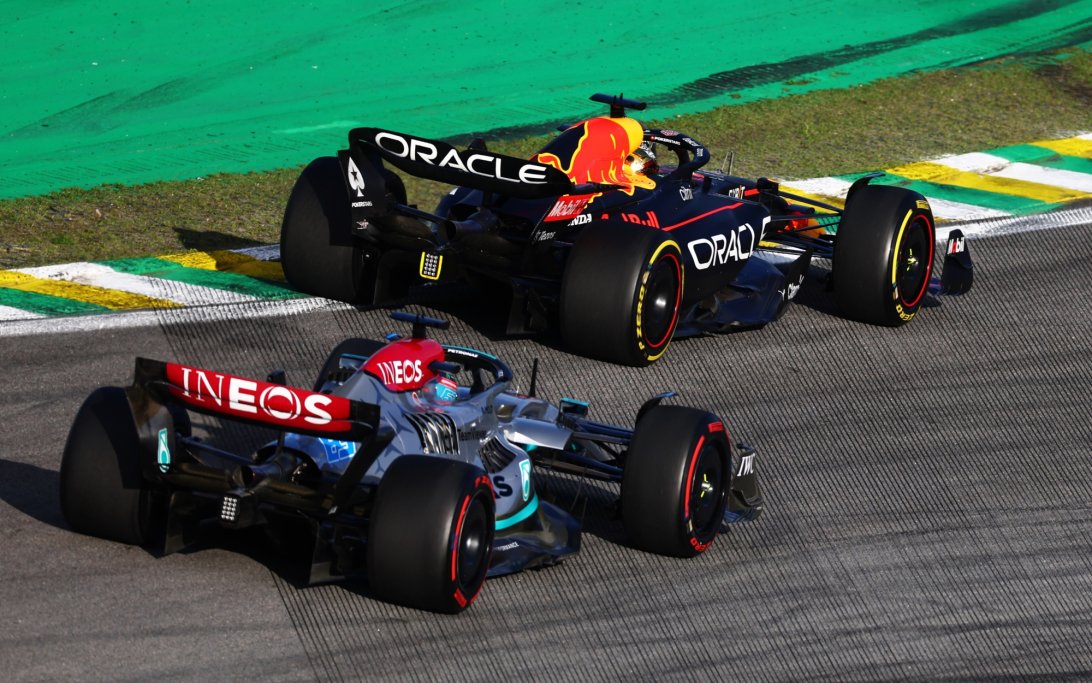 Verstappen Russell Brazil