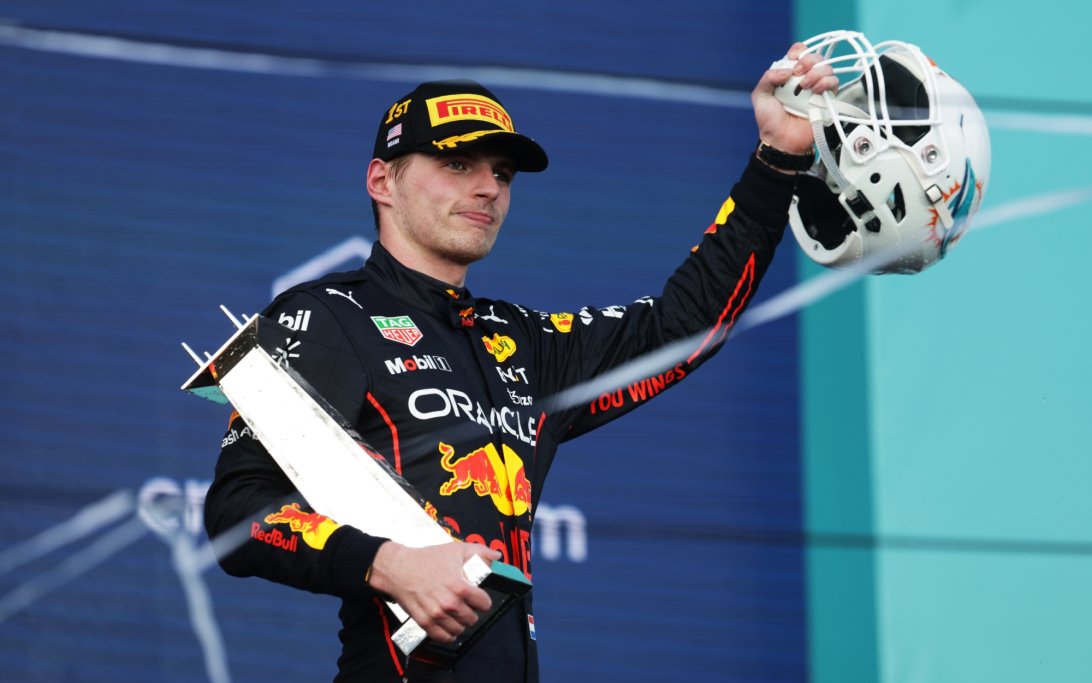 Verstappen Miami win podium