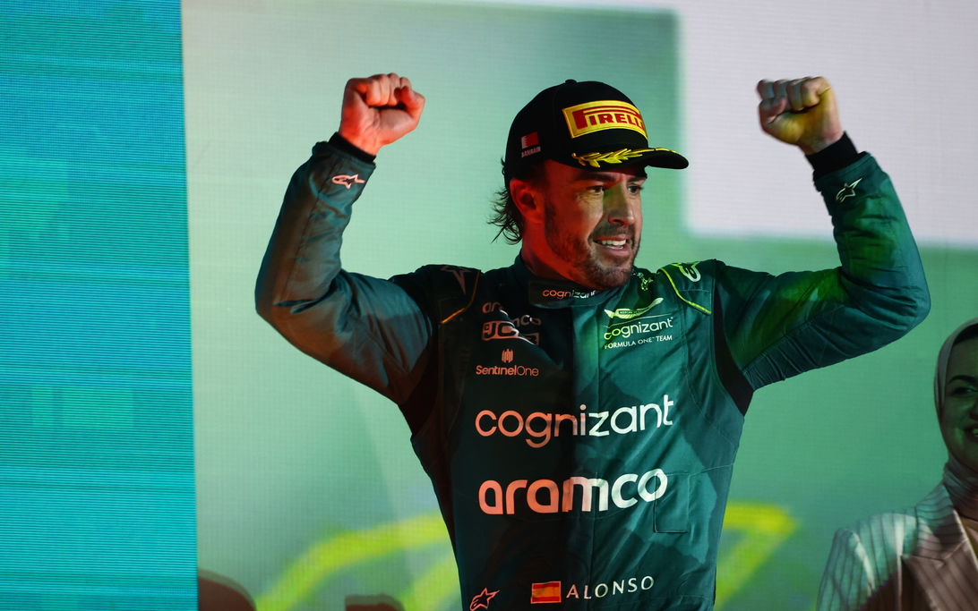 Alonso podium Bahrain