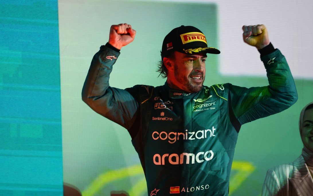 Alonso podium Bahrain