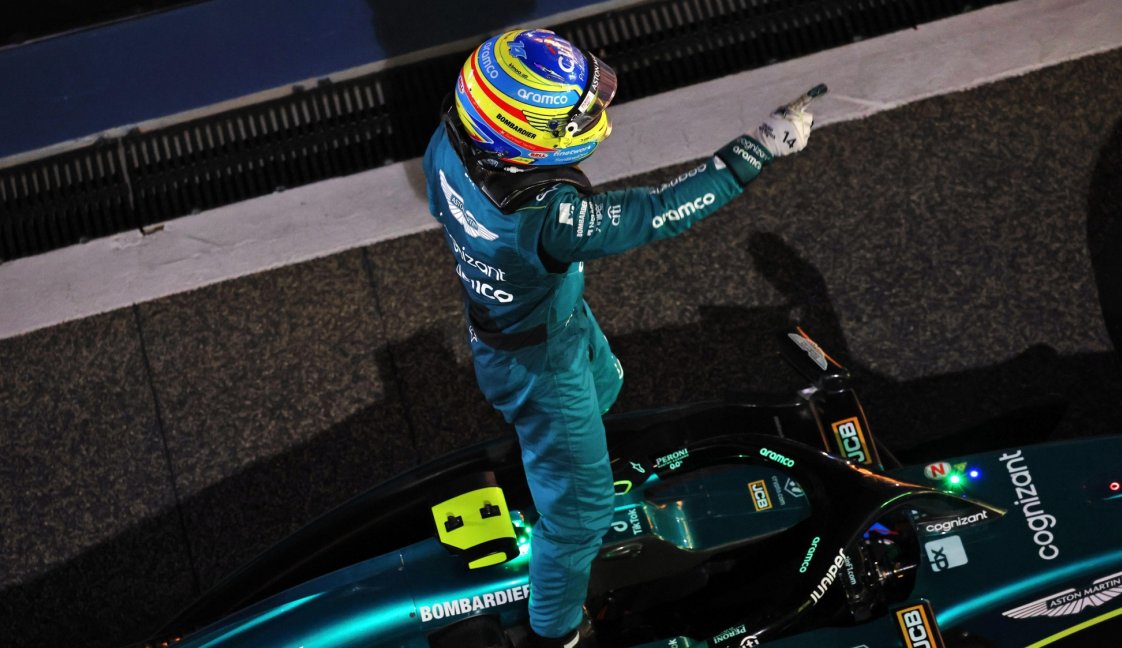 Alonso podium Bahrain