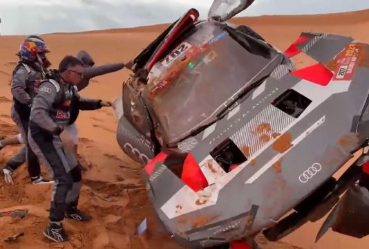 Sainz crash screenshot