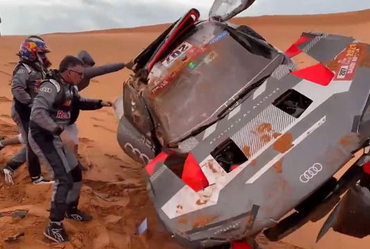 Sainz crash screenshot