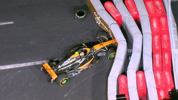 Video: Snoeiharde crash Norris crasht zorgt voor vroege safety car in Vegas