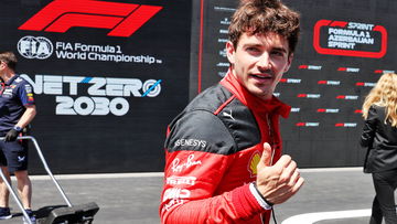 Leclerc takes pole in Sprint Shootout despite crash