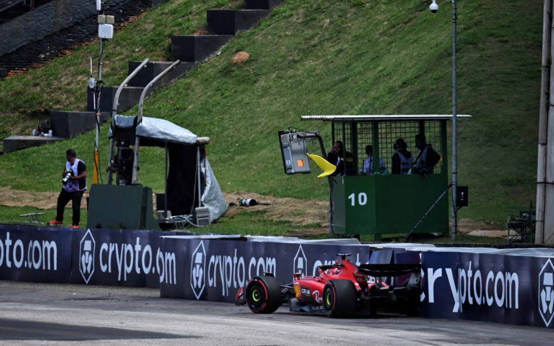 Leclerc crash Brazil