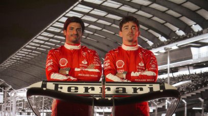 Leclerc Sainz Ferrari Las Vegas