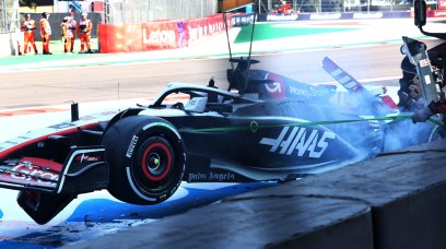 Magnussen Mexico crash