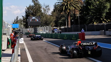 Aangepaste startopstelling Formule 1 GP Mexico 2023 na pitlane-start