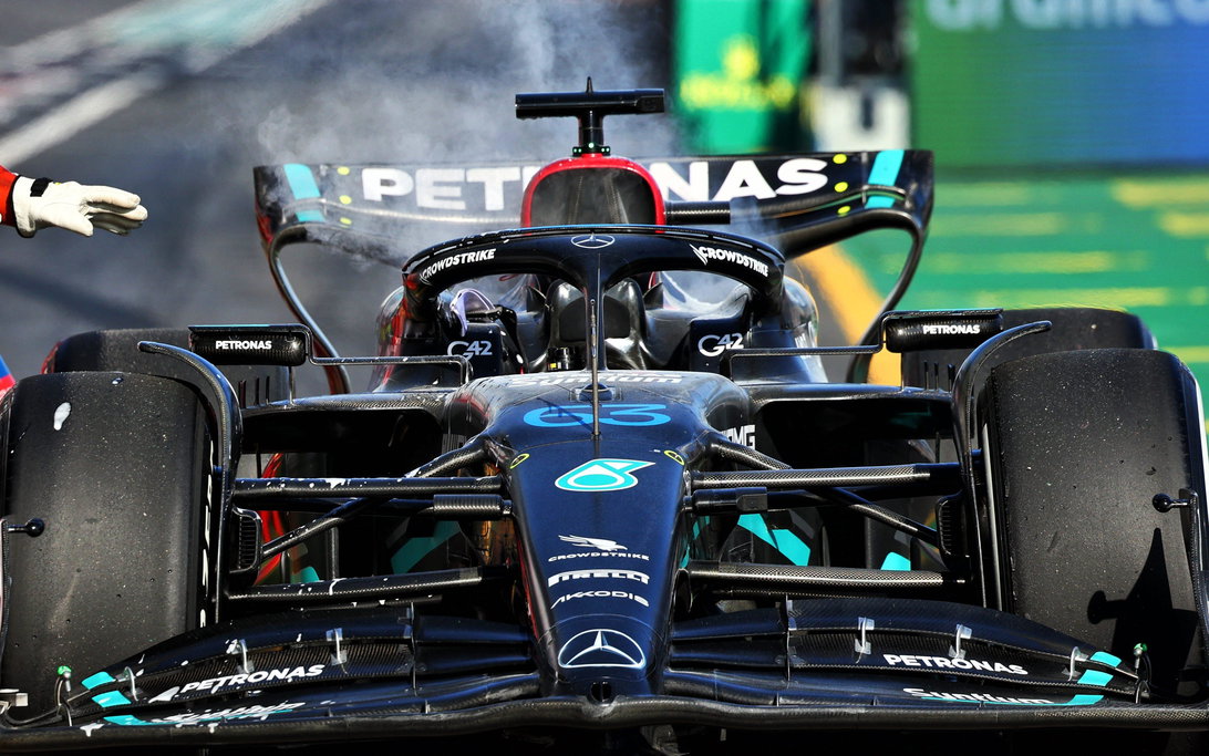 Russell engine 2023 Australia Mercedes failure