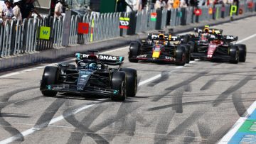 Startopstelling sprintrace Formule 1 GP VS na straf Russell