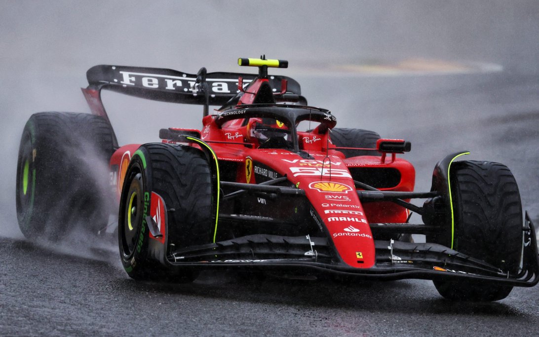 Sainz Belgium wet