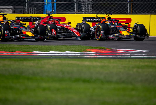 Verstappen Leclerc Perez Mexico race start
