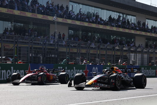 Verstappen Leclerc Mexico race restart
