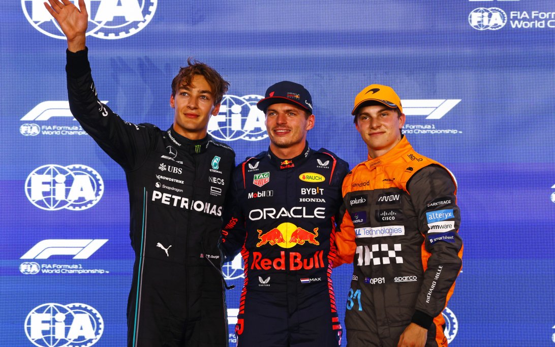 Verstappen Norris Russell Qatar