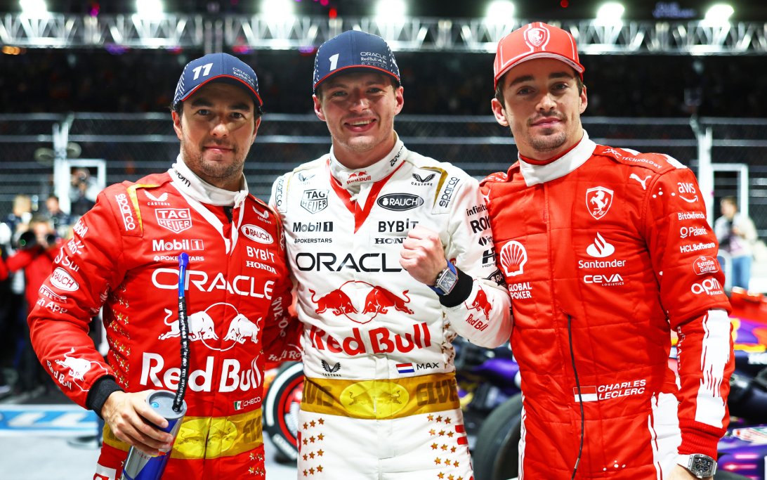 Verstappen Leclerc Perez Las Vegas