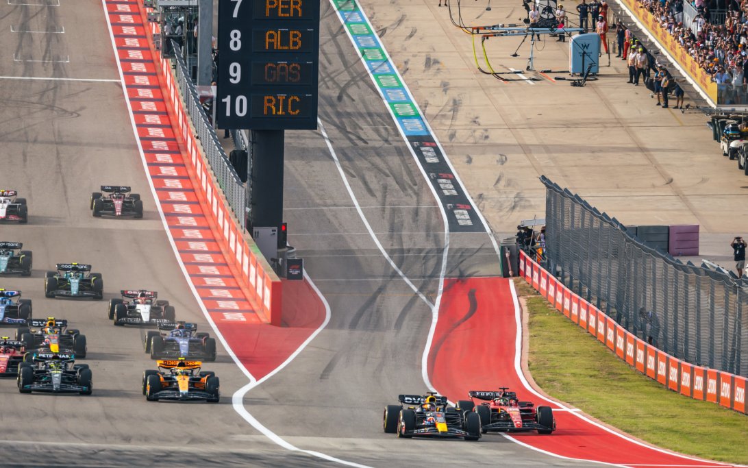 Verstappen Leclerc start Sprintrace US