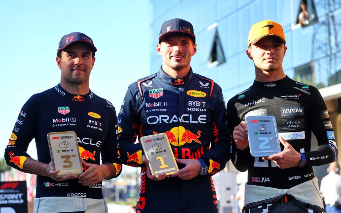 Verstappen Perez Norris Brazil