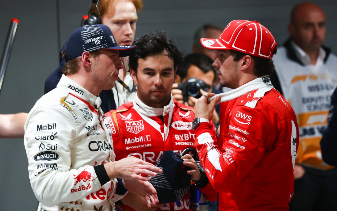 Verstappen Perez Leclerc  Las Vegas