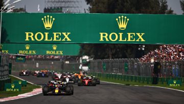 Verstappen cruises to historic Mexican GP win as Perez crashes out