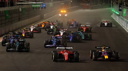 Leclerc Verstappen  Las Vegas start