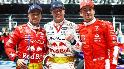 Verstappen Leclerc Perez Las Vegas