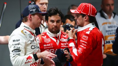 Verstappen Perez Leclerc  Las Vegas