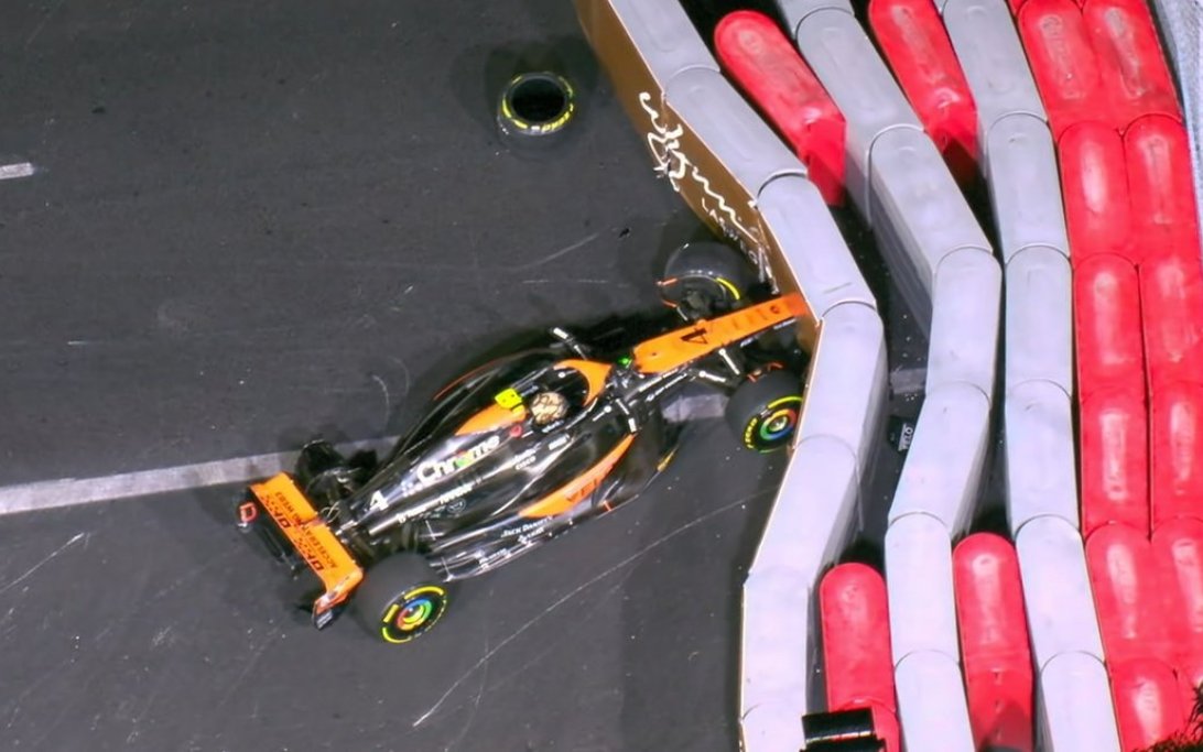 Norris crash Las Vegas