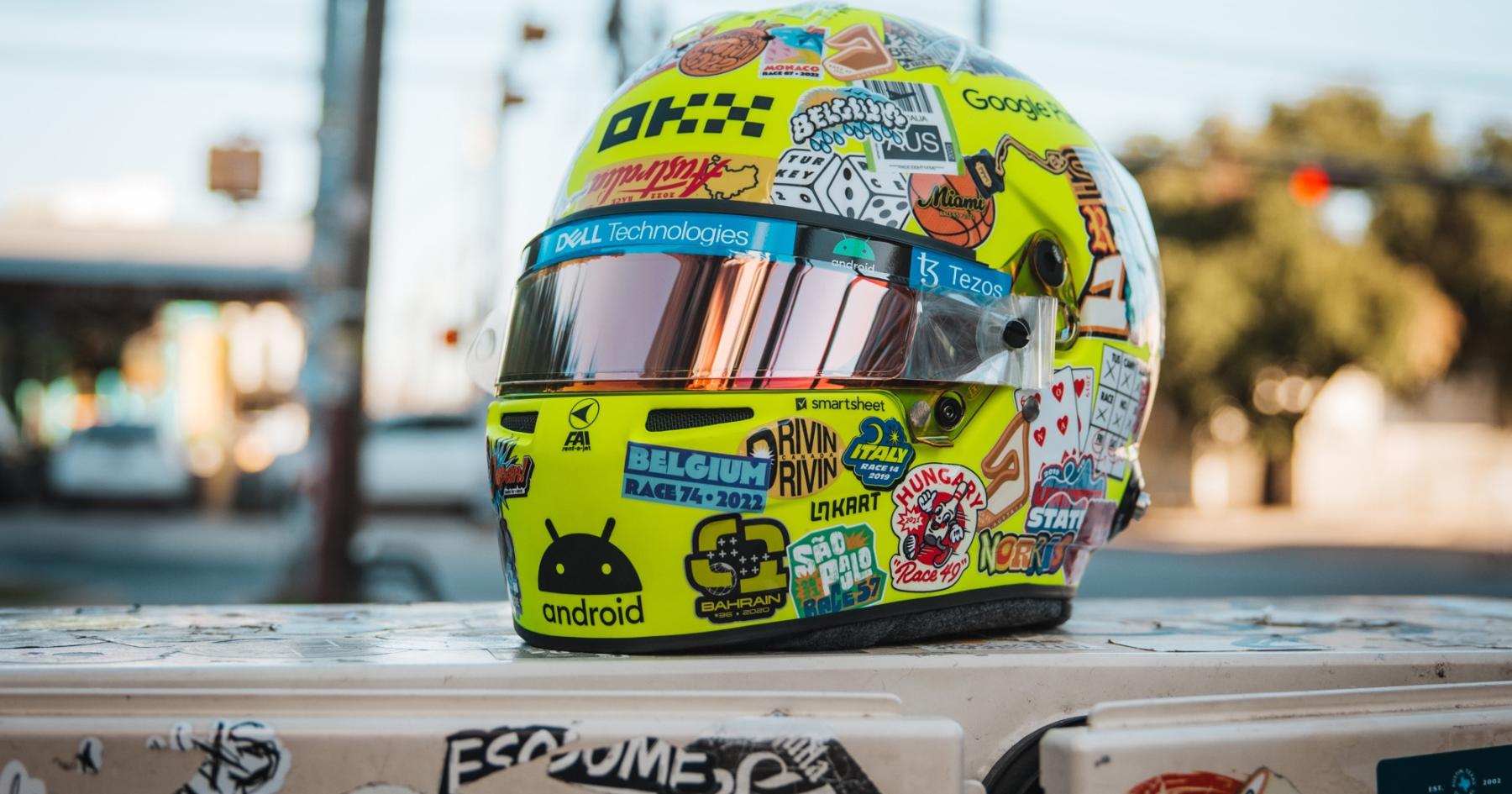 Lando norris 2024 helmet british gp