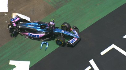 Ocon Brazil crash screenshot