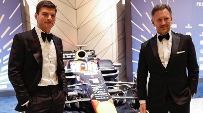 Verstappen Horner FIA Ceremony