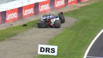 Video: Code rood in Japan na wéér een fikse crash van Sargeant