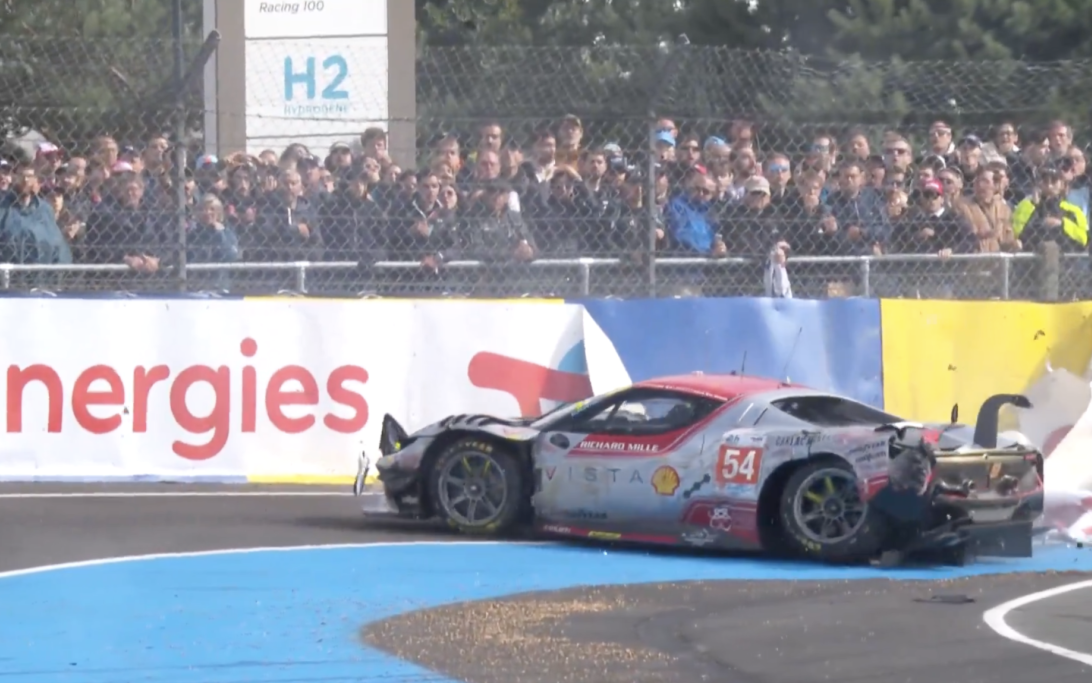 Ferrari Le Mans crash