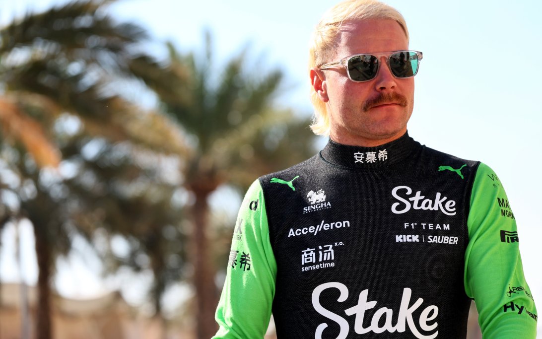 Bottas winter testing Bahrain paddock