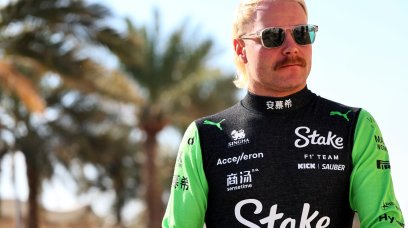 Bottas winter testing Bahrain paddock