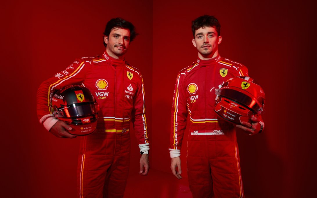 Leclerc Sainz Ferrari launch