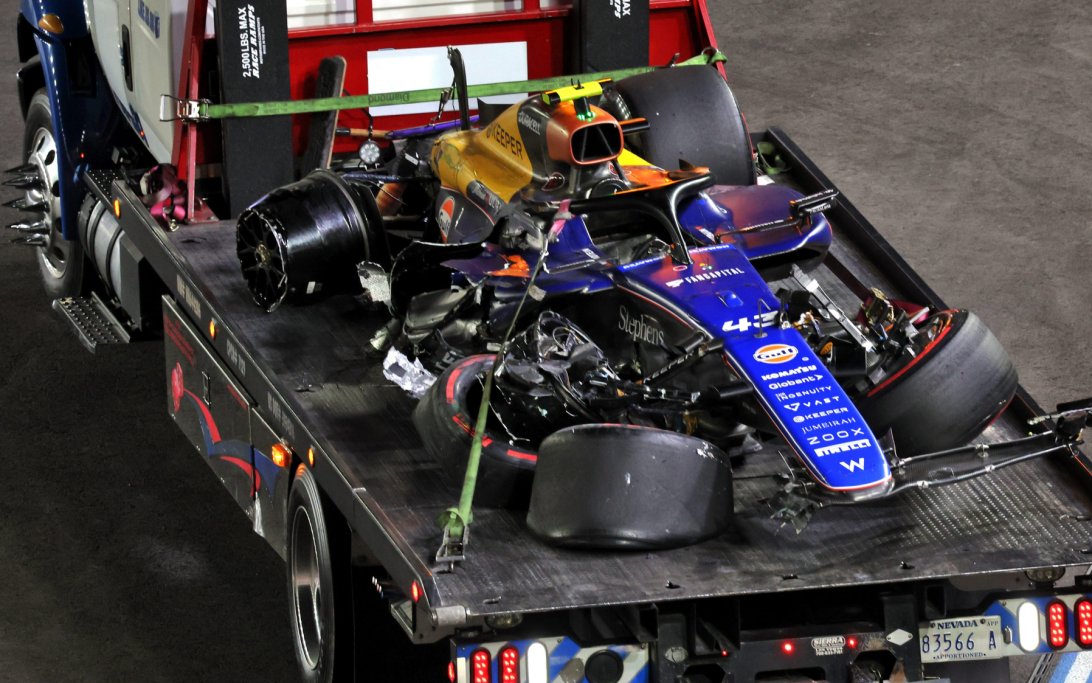 Colapinto crash Quali Las Vegas