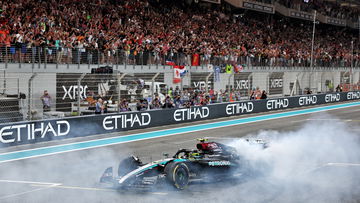 Hamilton reunited with legendary Mercedes F1 cars