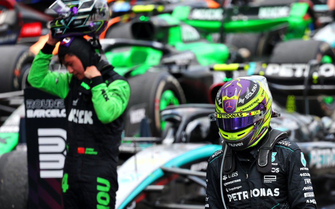 Hamilton podium Spain