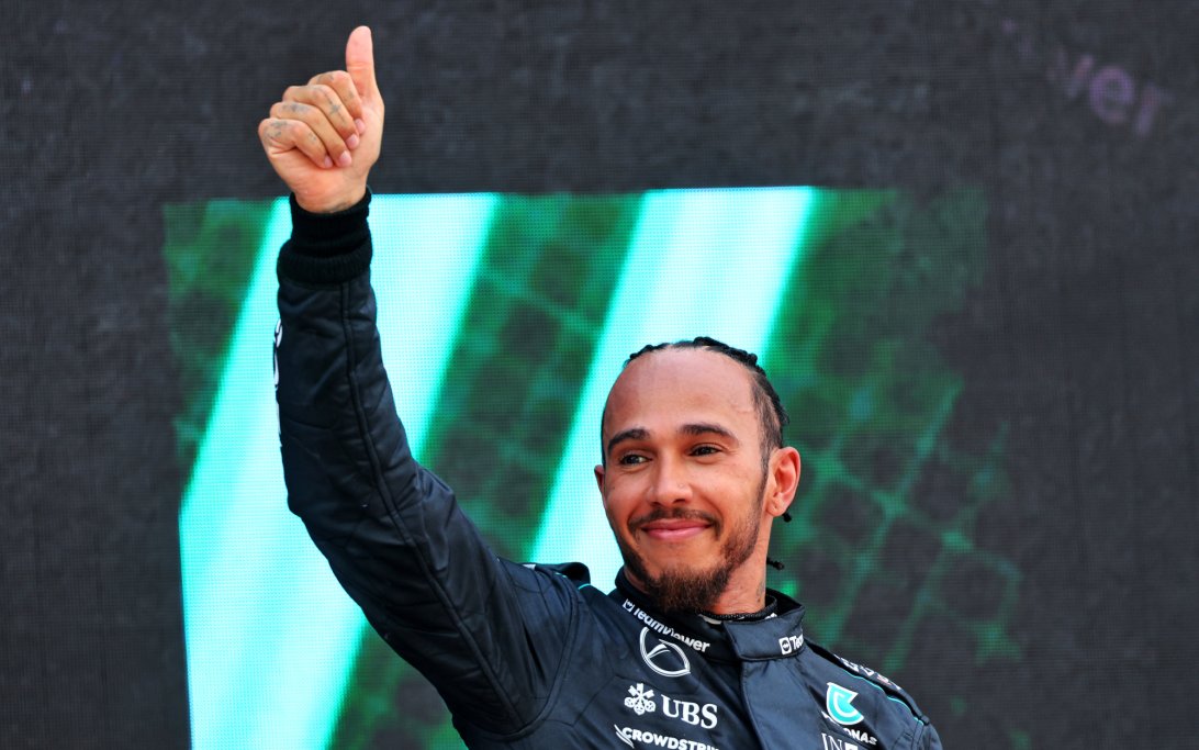 Hamilton podium Spain