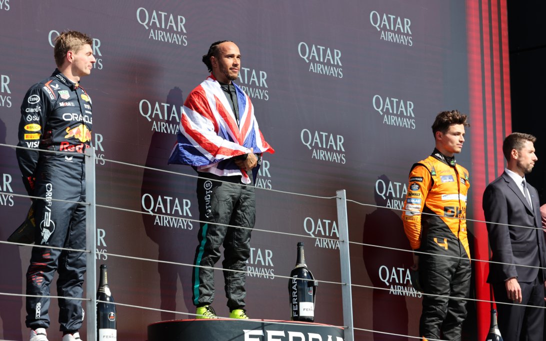 Hamilton Silverstone podium